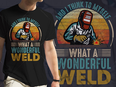 Welder Typography T-Shirt Design Graphic Tees t shirt design amazon tshirt design template