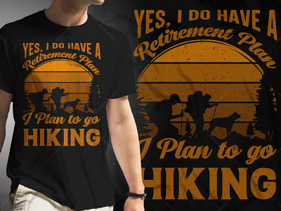 Hiking Typography T-Shirt Design Graphic Tees t shirt design amazon tshirt design template