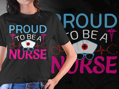 Nurse Typography T-Shirt Design Graphic Tees v2 t shirt design amazon tshirt design template