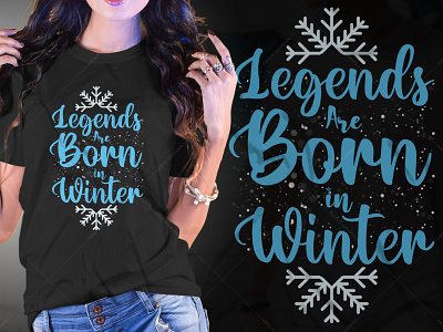 Winter Typography T-Shirt Design Graphic Tees t shirt design amazon tshirt design template