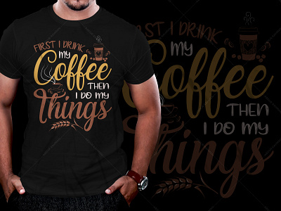 Coffee Typography T-Shirt Design Graphic Tees v2 t shirt design amazon tshirt design template