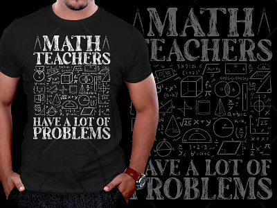 Math Teacher Typography T-Shirt Design Graphic Tees t shirt design amazon tshirt design template