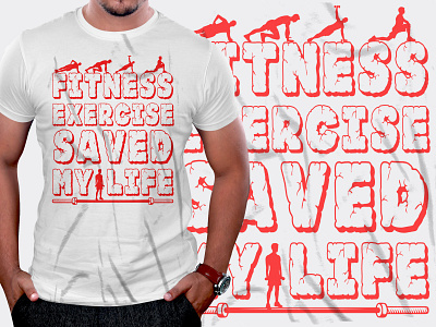 Gym Fitness Typography T-Shirt Design Graphic