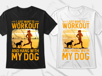 Gym Fitness Typography T-Shirt Design t shirt design amazon tshirt design template