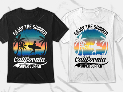 Surfing Typography T-Shirt Design Graphic Tees v1