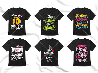 Colorful Typography T-Shirt Design