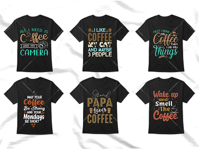 Coffee Typography T-Shirt Design Graphic Tees t shirt design amazon tshirt design template