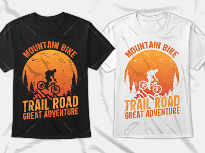 Mountain Bike Typography T-Shirt Design t shirt design amazon tshirt design template