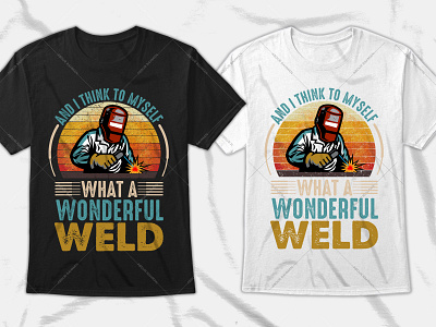 Welder Typography T-Shirt Design Graphic t shirt design amazon tshirt design template