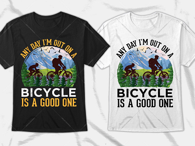 Bicycle Typography T-Shirt Design t shirt design amazon tshirt design template