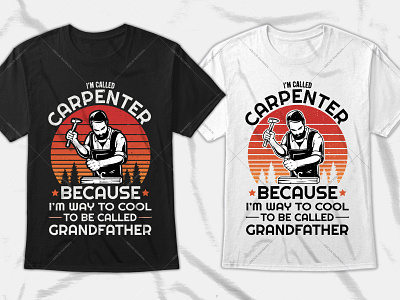 Carpenter Typography T-Shirt Design Graphic Tees t shirt design amazon tshirt design template