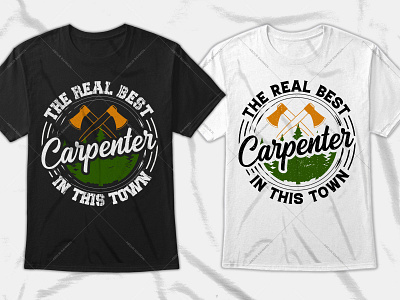 Real Carpenter Typography T-Shirt Design Graphic Tees