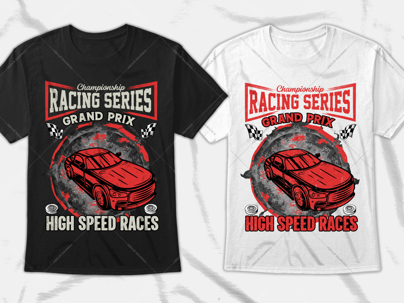 Car Race Typography TShirt Design by TShirt Design Bundle on Dribbble