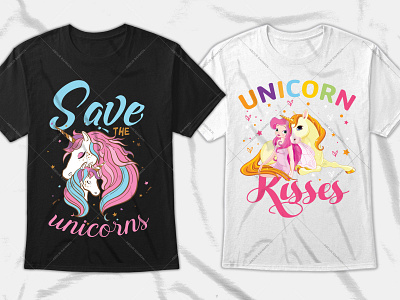 Unicorn Typography T-Shirt Design Graphic Tees