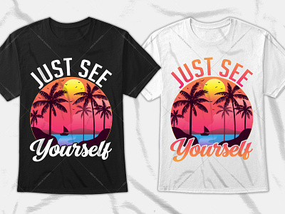 Sunset Beach Typography T-Shirt Design