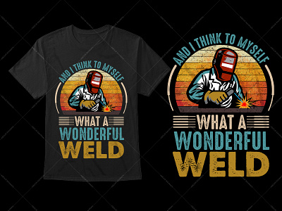 Welder Typography T-Shirt Design