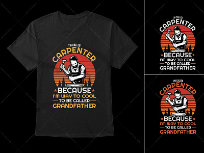 Grand Father Carpenter T-Shirt Design