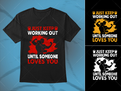 GYM Fitness Typography T-Shirt Design