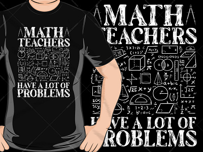 Math Teacher Typography T-Shirt Design