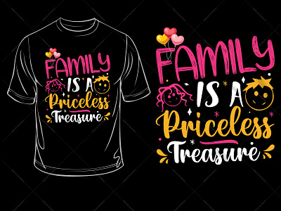 Family Typography T-Shirt Design