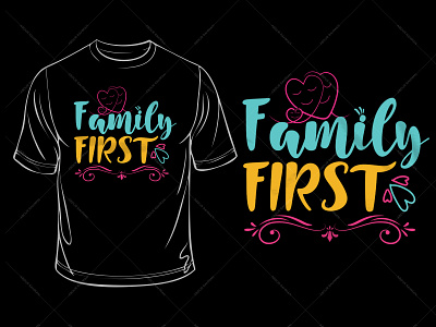 Family Typography T-Shirt Design custom t shirts graphic tees long sleeve shirts t shirt t shirt design t shirt vector tie dye shirts