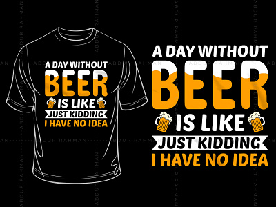 Beer Lover Typography T-Shirt Design