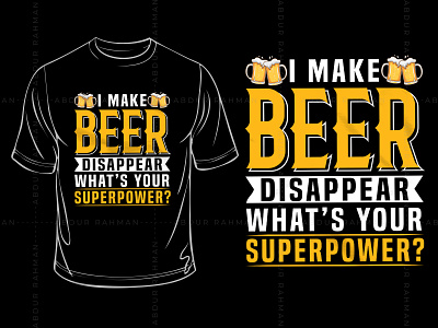 Beer Lover Typography T-Shirt Design