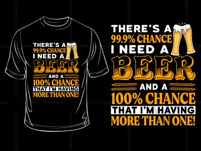 Beer Lover Typography T-Shirt Design