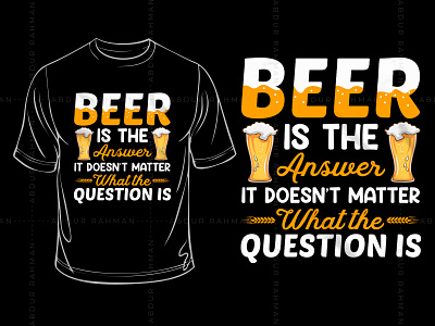 Beer Lover Typography T-Shirt Design