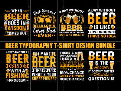 Beer Lover T-Shirt Design Bundle