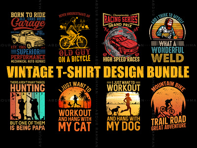 Vintage T Shirt Design Bundle