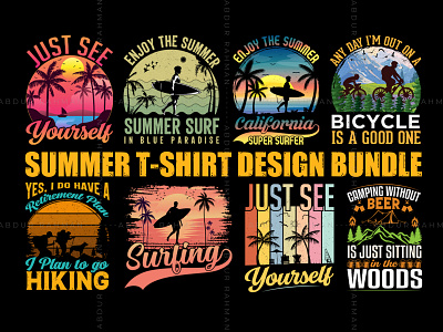 Summer T Shirt Design Bundle graphic tees long sleeve shirts t shirt t shirt design t shirt design vector