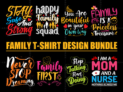 Family Typography T Shirt Design Bundle graphic tees long sleeve shirts t shirt t shirt design t shirt design vector