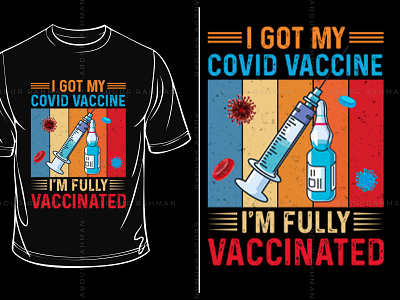 Covid Vaccinated T Shirt Design graphic tees long sleeve shirts t shirt t shirt design t shirt design vector