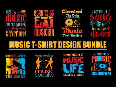 Music T Shirt Design Bundle graphic tees motivational t shirt design t shirt t shirt design