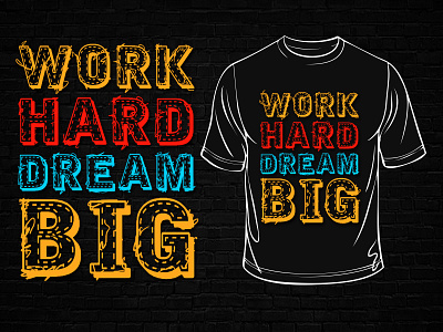 Work Hard Typography T Shirt Design graphic tees motivational t shirt design t shirt t shirt design