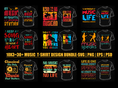 Song Music T Shirt Design Bundle graphic tees motivational t shirt design t shirt t shirt design