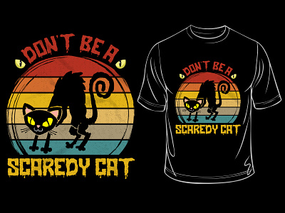 Scaredy Cat T Shirt Design