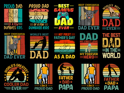 Father s Day T Shirt Design Bundle