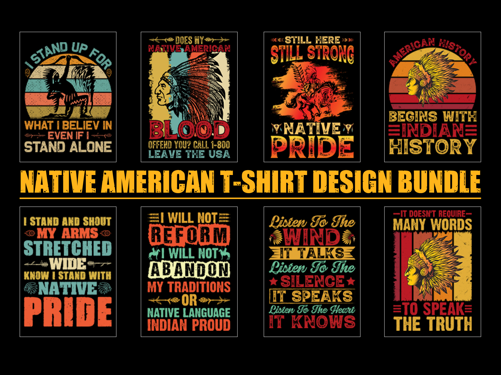 Native American T-Shirts Mega Bundle Bundle · Creative Fabrica