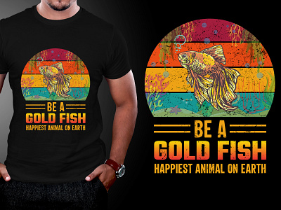 Gold Fish T-Shirt Design