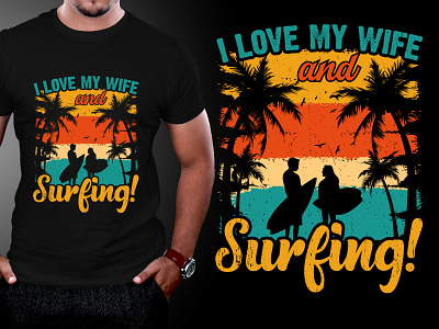 Love Surfing T-Shirt Design retro vintage t shirt