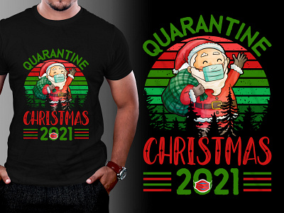 Quarantine Christmas T-Shirt Design retro vintage t shirt