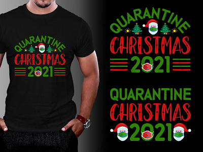 Quarantine Christmas T-Shirt Design quarantine christmas designs