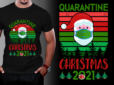 Quarantine Christmas T-Shirt Design covid 19