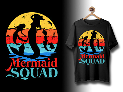 Mermaid Squad t-shirt Design mermaid squad t shirt design