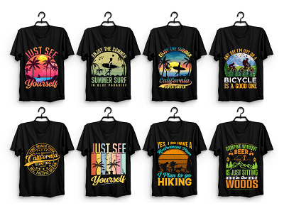 Summer T-Shirt Design Bundle graphic tees