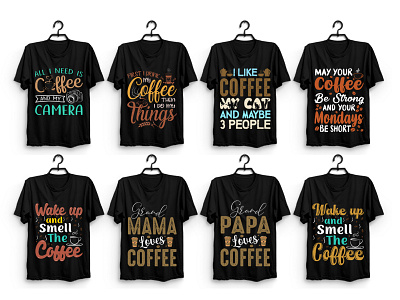 Coffee T-Shirt Design Bundle graphic tees