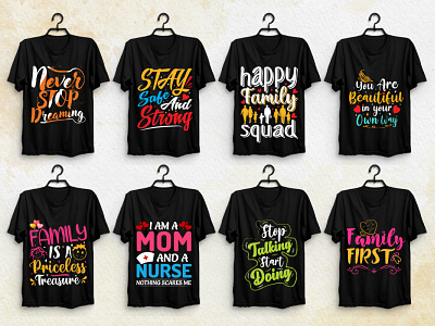 Typography T-Shirt Design Bundle motivational t shirt design