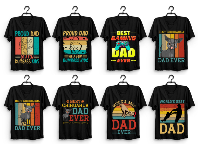 Dad Father T-Shirt Design Bundle by T-Shirt Design Bundle on Dribbble